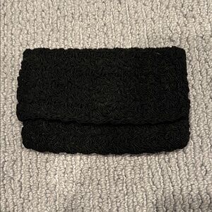 carrie forbes Black Textured Clutch